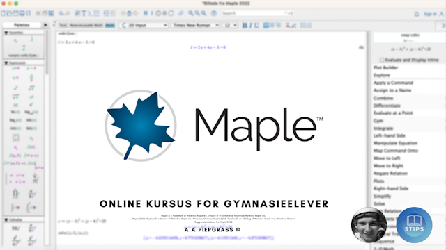 billede af online kurset: Bliv Maple™ ekspert i matematik på gymnasiet - Onlinekursus til dig med matematik på B- eller A-niveau.