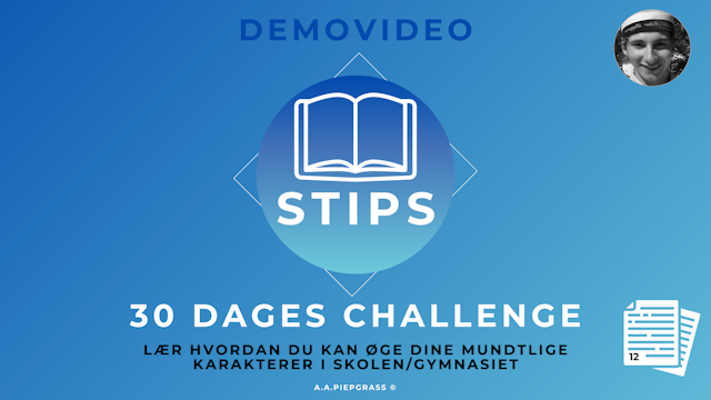 billede af online kurset: Demovideo til STIPS 30 dages challenge