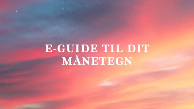 billede af online kurset: E-GUIDE TIL DIT MÅNETEGN